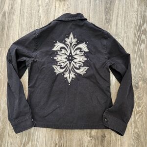 Ariat Western Black Studded Embroidered Jacket size Medium
